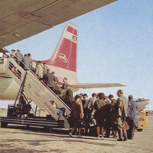 Passengers boarding on tail door